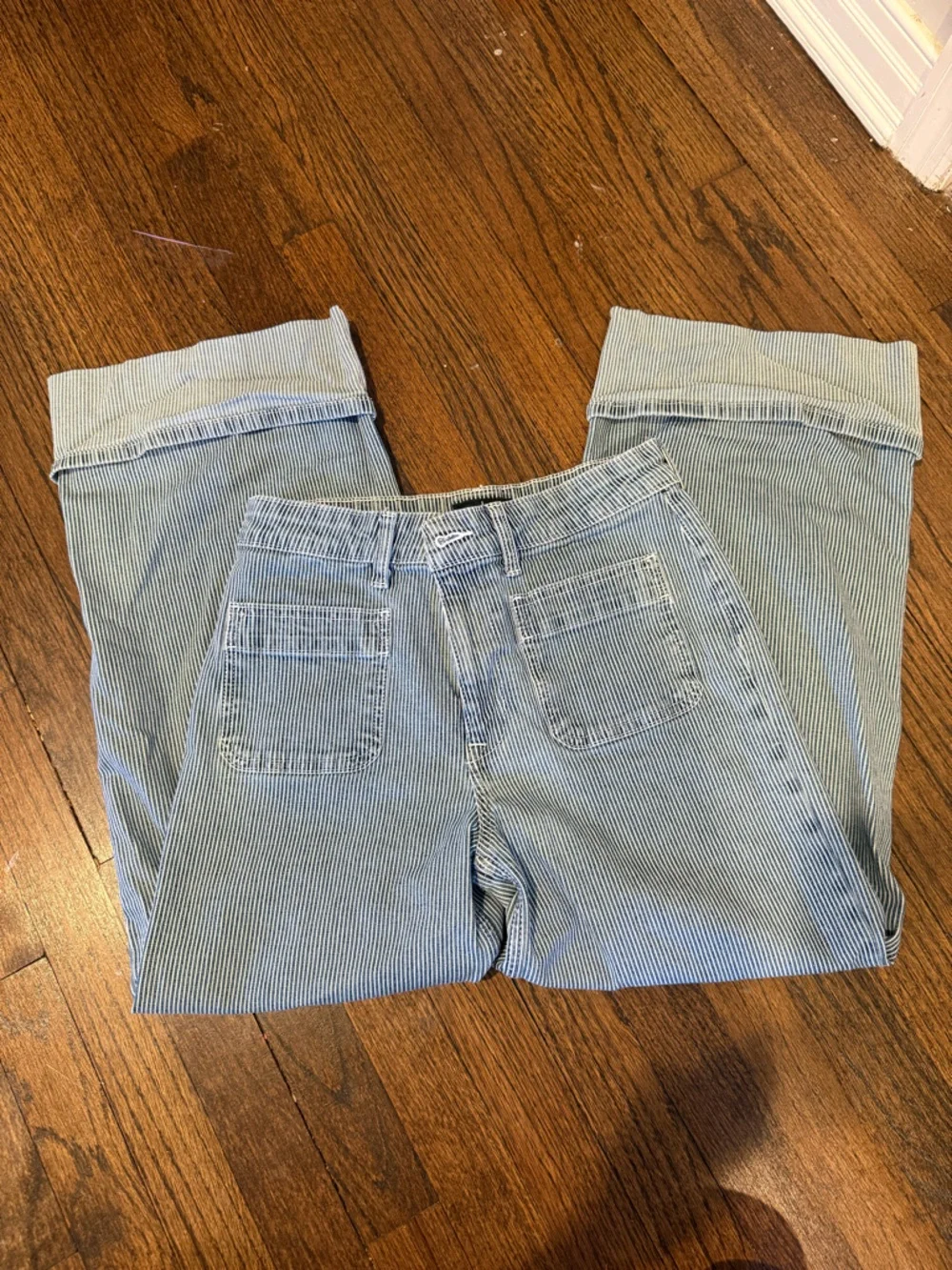 Women’s Boot Cut Jeans in Light Blue - Casual Wide Leg - Picture 2 of 3